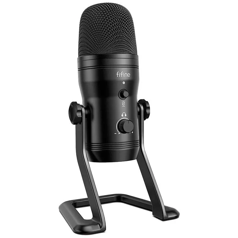 Fifine K690 Studio Recording USB Microphone With 4 Polar Patterns, Gain Control, Live Monitoring & Mute Button - Blue Yeti Killer