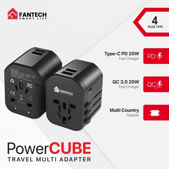 Fantech TAC1 Universal PowerCube Travel Multi Adapter