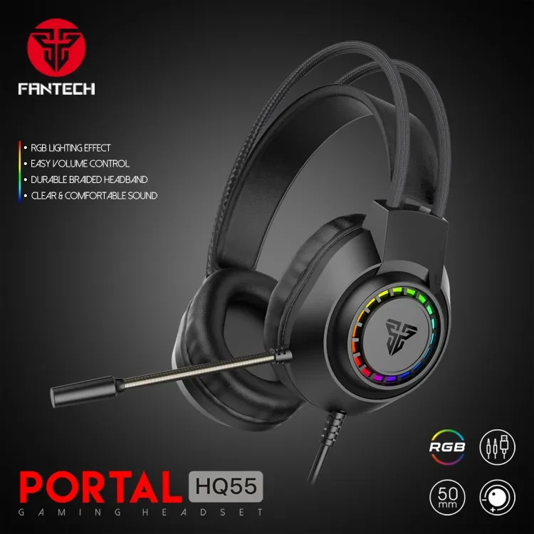 Fantech Portal HQ55 RGB Gaming Headphone